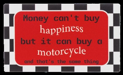 MONEY CAN'T BUY HAPPINESS MAGNET