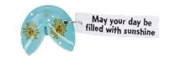 BLUE FORTUNE COOKIE CHARM