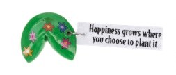 GREEN FORTUNE COOKIE CHARM