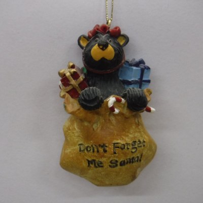 DON'T FORGET ME SANTA BLACK BEAR