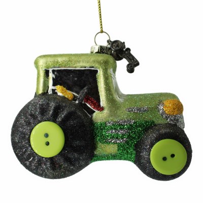 GLASS GREEN TRACTOR