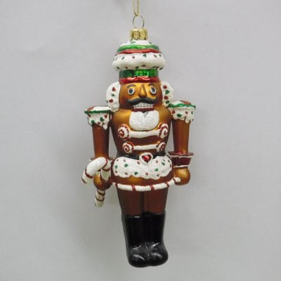 GLASS COOKIE NUTCRACKER ORN