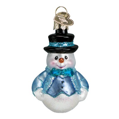 BLUE BOW TIE SNOWMAN