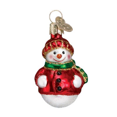 RED WINTER HAT SNOWMAN