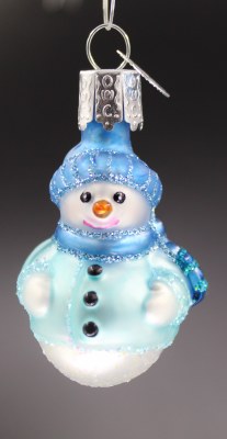 BLUE WINTER HAT SNOWMAN