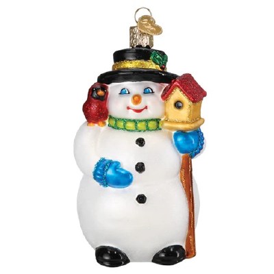 SNOWMAN WITH CARDINAL