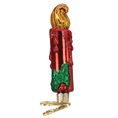 RED CLIP ON CANDLE