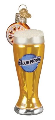 GLASS OF BLUE MOON BEER