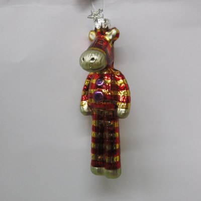 GLASS ZEBRA SOCK MONKEY