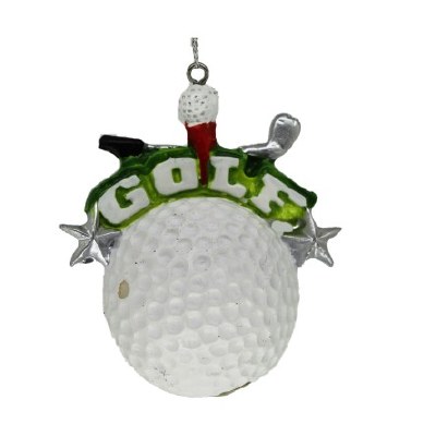 GOLF BALL WITH TEE AND GOLD