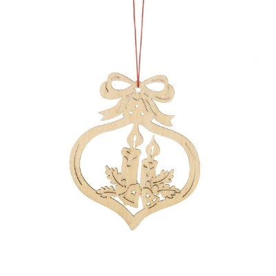WOODEN CANDLE ORNAMENT