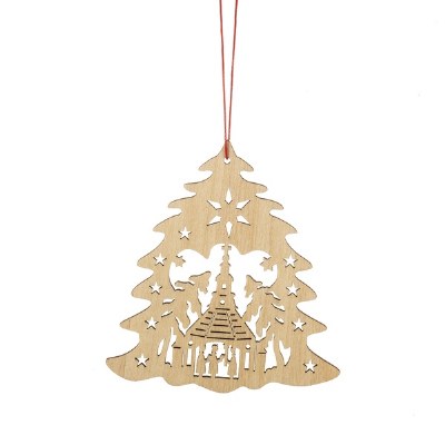 WOODEN CHURCH ORNAMENT
