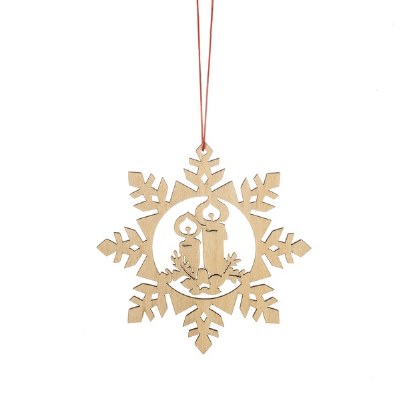 TWO CANDLE SNOWFLAKE