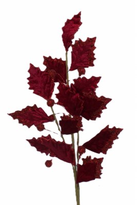 VELVET AND SEQUINS LEAF BERRY SPRAY