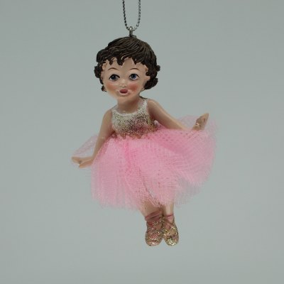 BROWN HAIR LITTLE GIRL BALLERINA