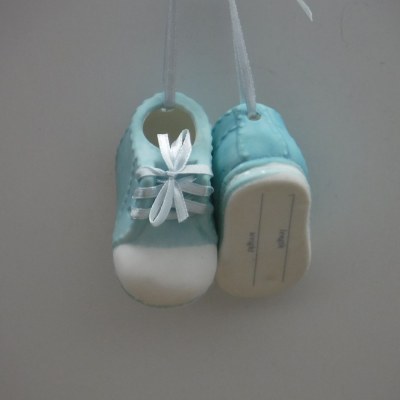 BABY BOOTIES BLUE GLASS