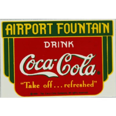 DRINK COCA COLA AIRPORT FOUNTAIN MAGNET