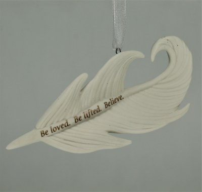 BE LIFTED SAYING ON FEATHER