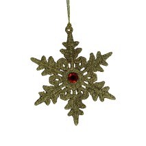 GOLD SNOWFLAKE WITH GEM