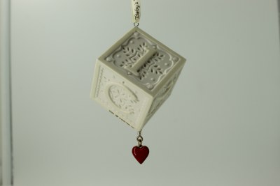 BABY'S FIRST CHRISTMAS BLOCK WITH DANGLE