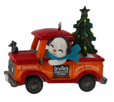 COMPUTER SERVICE TRUCK W TREE
