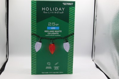 25 CT RED WHITE COLOR LED