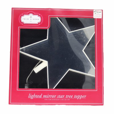 LIGHTED MIRROR STAR TREE TOP
