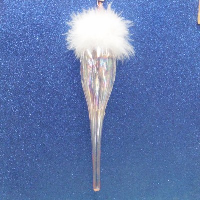 PINK GLASS TEARDROP BALL