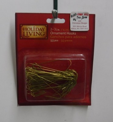 50 PC GOLD ORNAMENT HANGERS