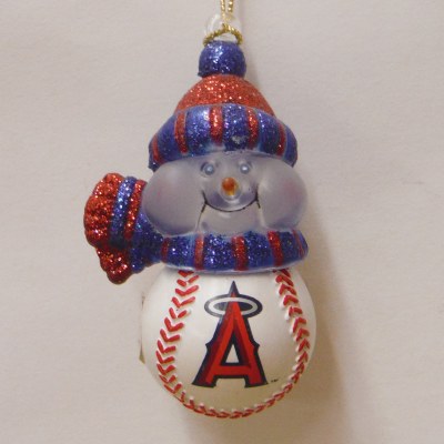 BASEBALL ANGEL ACRYLIC SNOWMAN