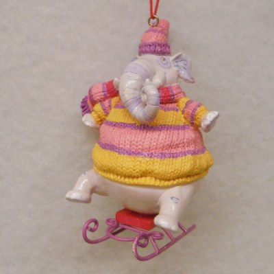 ELEPHANT ON A SLED
