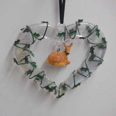 FLOWER HEART WITH FAWN