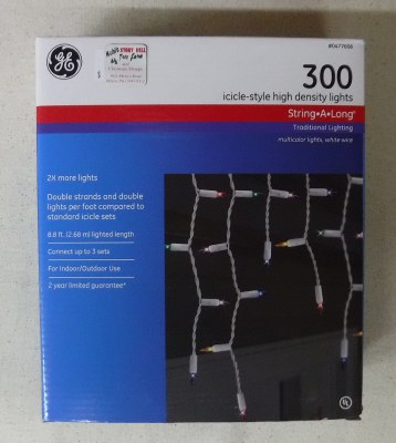 300 COUNT ICICLE STYLE LIGHTS MULTI COLOR