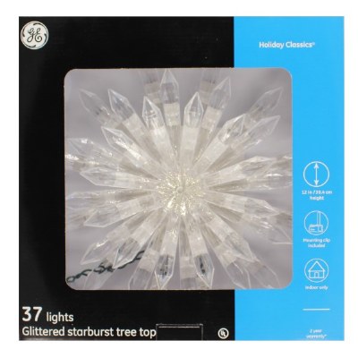 GLITTERED STARBURST TREE TOP