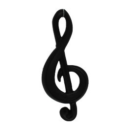 BLACK TREBLE CLEF NOTE MAGNET