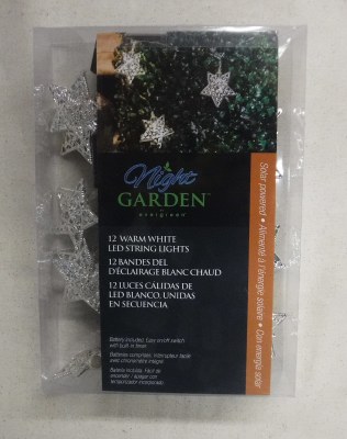 SILVER STAR SHAPED SOLAR LIGHT SET