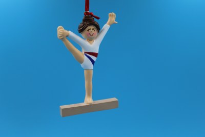 GIRL GYMNASTICS BLONE HAIR