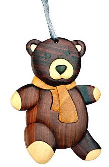 teddy bear with wooden face