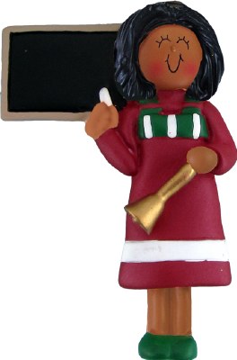 BROWN TEACHER BLACK HAIR