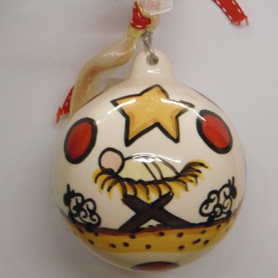 "A KING IS BORN" GLASS BALL