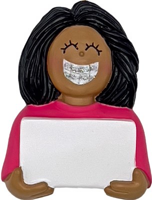 GIRL SMILING WITH BRACES