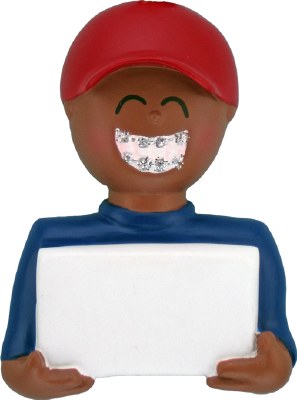 AFRICAN BOYSMILING WITH BRACES
