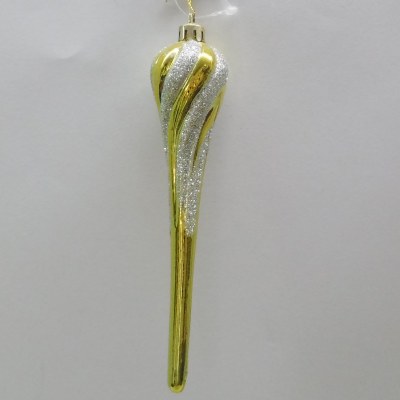 GOLD AND SILVER TEAR DROP ICICLE