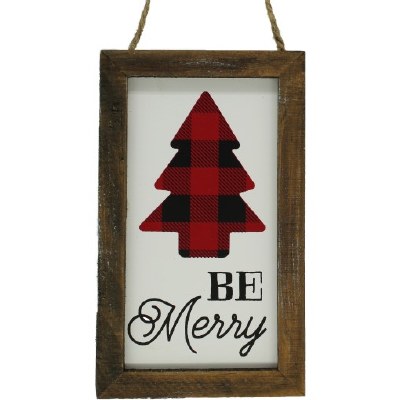 BE MERRY TREE PLAQUE