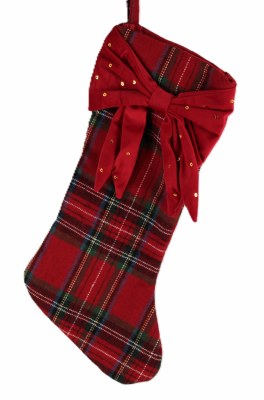 RED PLAID STOCKING
