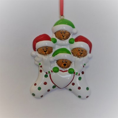4 BEARS IN STOCKINGS