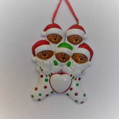 BEAR IN A STOCKING FAMILY OF 5