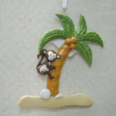 MONKEY IN COCONUT TREE