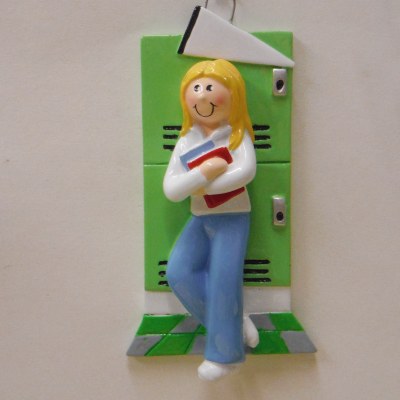 TEENAGER GIRL BY LOCKER