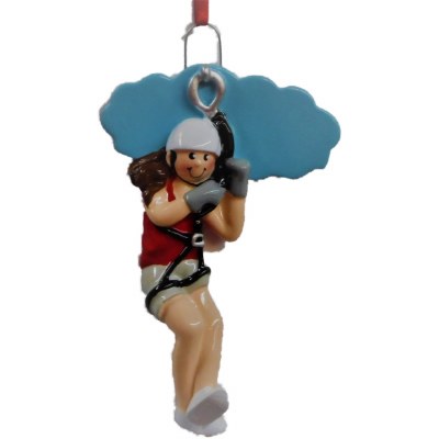 GIRL ZIPLINING